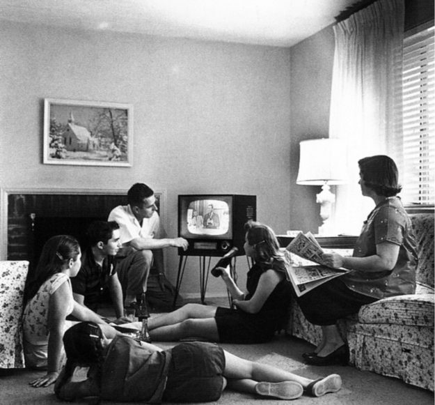 family_watching_television_1958 TV Advertising Myths